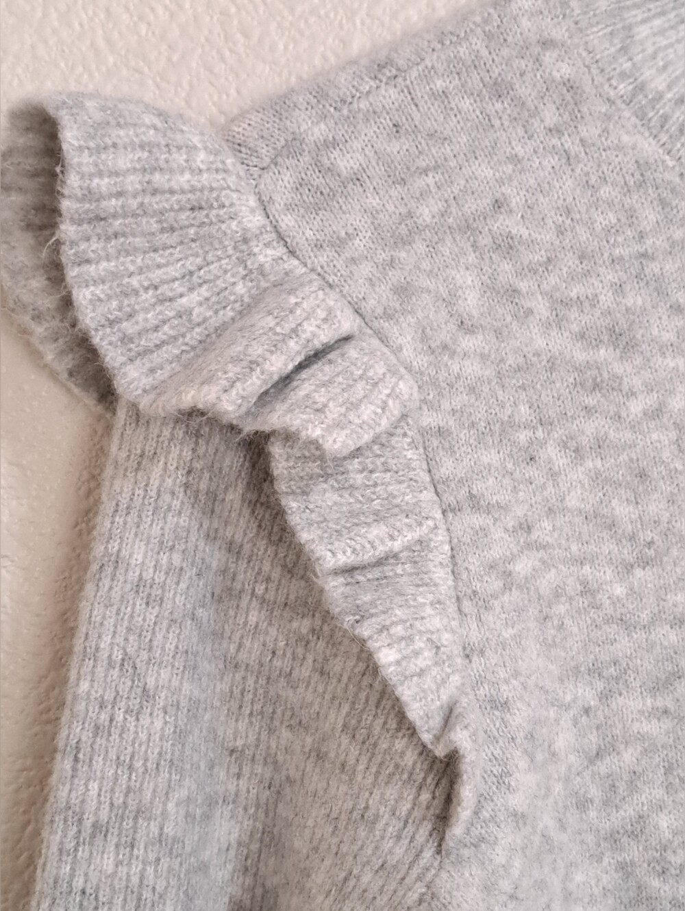 Loft Shoulder Ruffle Mock Neck Sweater Small - Picture 5 of 8